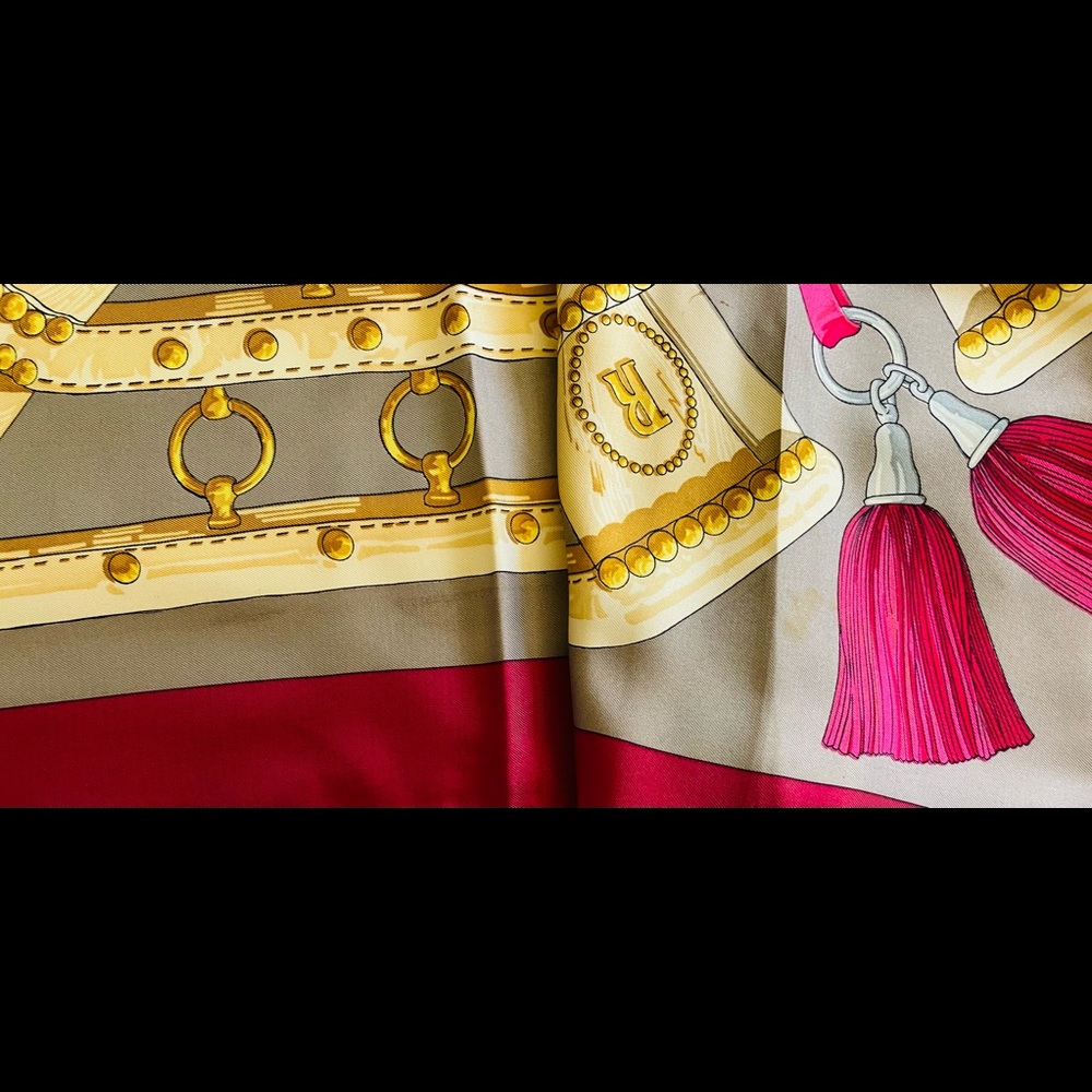 HERMES Aux Champs 1970 Silk Scarf Designed By Caty Latham - Picture 11 of 11